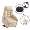 vidaXL Relaxsessel mit Aufstehhilfe Elektrisch Beige Mikrofasergewebe