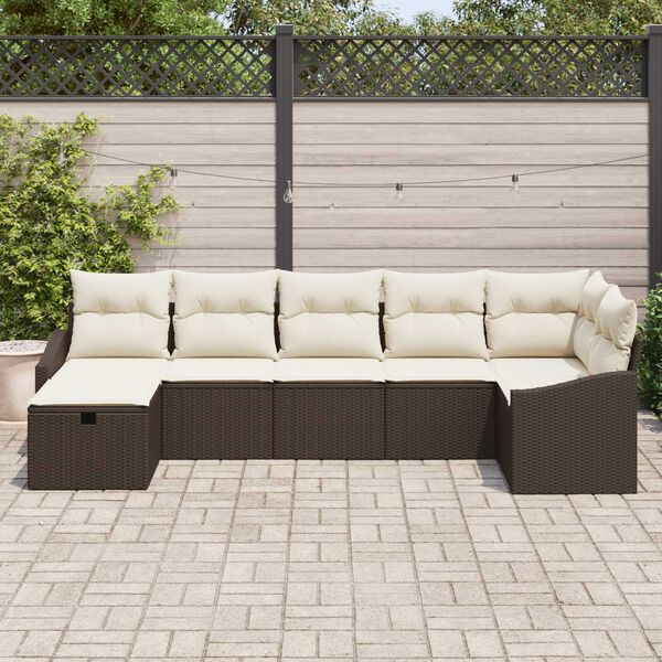 vidaXL Sofa Set mit Kissen 8 pcs Poly-Rattan