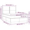 vidaXL Boxspringbett mit Matratze & LED Dunkelbraun 140x190 cm Stoff
