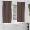 vidaXL Verdunkelungs-Vorh&auml;nge mit Ringen 2 pcs Dunkelbraun