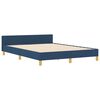 vidaXL Bettgestell mit Kopfteil Blau 140 x 200 cm Stoff
