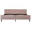 vidaXL Bettgestell Rosa Samt 200 x 200 cm