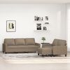 vidaXL 3-tlg. Sofagarnitur mit Kissen Taupe Stoff