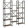 vidaXL B&uuml;cherregal 156 x 25 x 167 cm Holzwerkstoff R&auml;uchereiche