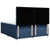 vidaXL Boxspringbett mit Matratze Blau 180x200 cm Stoff
