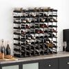 vidaXL Weinregal f&uuml;r 72 Flaschen Schwarz Massivholz Kiefer
