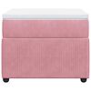 vidaXL Boxspringbett mit Matratze Rosa 100x200 cm Samt