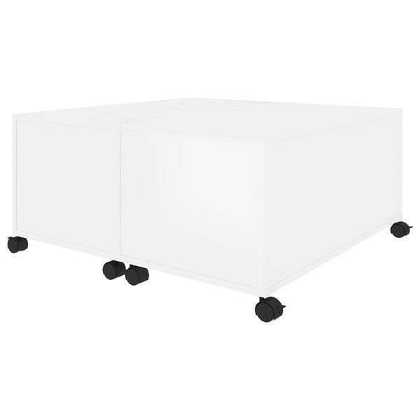 vidaXL Couchtisch Hochglanz-Wei&szlig; 75x75x38 cm Holzwerkstoff