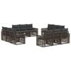 vidaXL Gartensofa-set 12 stk. Grau und Dunkelgrau Poly-Rattan