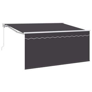 vidaXL Einziehbare Markise Gestreift Anthrazit 300 x 200 cm Stoff