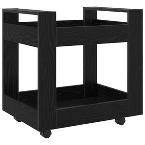vidaXL Schreibtischwagen Schwarz Eichen-Optik 60 x 45 x 60 cm
