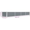 vidaXL Garten-Hochbeet Verzinkter Stahl 320&times;40&times;45 cm Grau