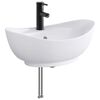 vidaXL Waschbecken f&uuml;rs Badezimmer Matt Schwarz 59 x 35 x 21 cm Metall