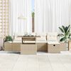 vidaXL Garten-Sofa-Set 6 pcs Beige Poly-Rattan