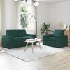 vidaXL Sofa 2 pcs Dunkelgr&uuml;n