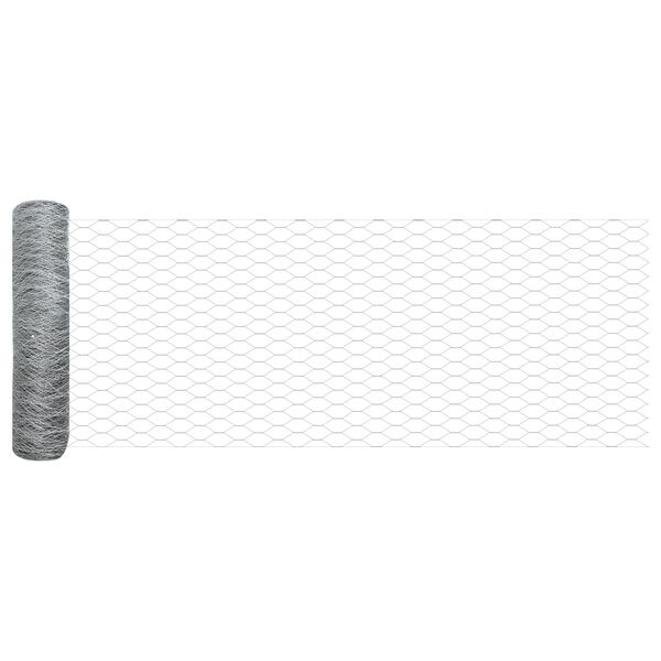 vidaXL Zaun mit Pfosten Silber 0,4 x 10 m Stahl