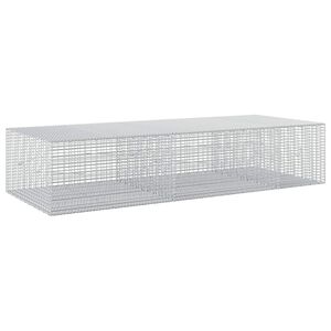 vidaXL Gabione mit 3,5 mm Draht und 5x2,5 cm Maschen 250x100x50 cm