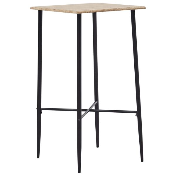 vidaXL 3-tlg. Bar-Set Kunstleder Schwarz
