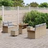 vidaXL Gartensofa-set mit Kissen 8 pcs Beige Poly-Rattan