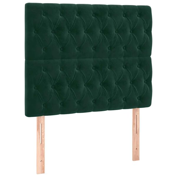 vidaXL Kopfteil Dunkelgr&uuml;n 100x7x118/128 cm Samt