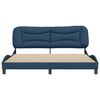 vidaXL Bettgestell ohne Matratze "Hvar" Blau 180x200 cm Stoff