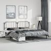 vidaXL Bettgestell mit Kopfteil Metall Schwarz 193x203 cm
