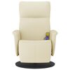 vidaXL Massagesessel mit Fu&szlig;teil Creme Kunstleder