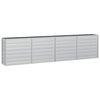vidaXL Garten-Hochbeet 320x40x77 cm Verzinkter Stahl Silber
