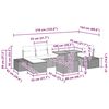 vidaXL Garten-Sofa-Set mit Kissen 8 pcs Schwarz und Braun
