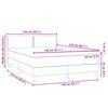 vidaXL Boxspringbett mit Matratze & LED Dunkelgr&uuml;n 140x210 cm Samt
