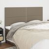 vidaXL Kopfteil Taupe 200 x 5 x 118/128 cm Stoff