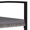 vidaXL 7-tlg. Garten-Essgruppe Poly Rattan Grau