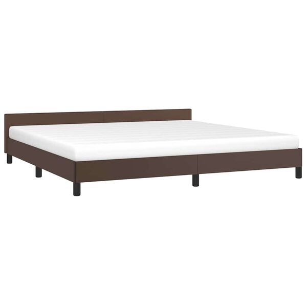 vidaXL Bettgestell mit Kopfteil ohne Matratze Braun 200x200 cm