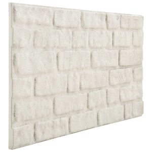vidaXL Wandpaneele 10 stk. 100 x 50 cm Wei&szlig; EPS-Schaum