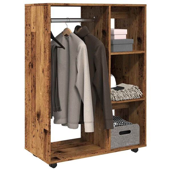 vidaXL Kleiderst&auml;nder Altholz-Optik 80x40x110 cm Holzwerkstoff
