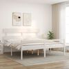 vidaXL Seniorenbett mit Kopfteil 200x200 cm Wei&szlig; Massivholz
