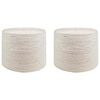 vidaXL Juteschnur 2 stk. 2 mm Wei&szlig; 100% Tossa Jute