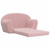 vidaXL Kinder-Schlafsofa 2-Sitzer Rosa Weicher Pl&uuml;sch
