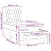vidaXL Boxspringbett mit Matratze Dunkelbraun 90x200 cm Stoff
