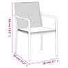 vidaXL 5-tlg. Garten-Essgruppe mit Kissen Poly Rattan und Stahl