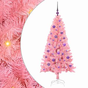 vidaXL Weihnachtsbaum mit 150 LEDs mit St&auml;nder Rosa 150 cm PVC
