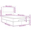 vidaXL Ottoman-Bett mit Matratze & LEDs Taupe 120x190 cm Stoff