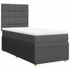 vidaXL Boxspringbett mit Matratze Dunkelgrau 80x200 cm Stoff