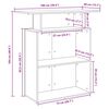 vidaXL Empfangstresen Schwarz 100 x 40 x 104 cm Holzwerkstoff