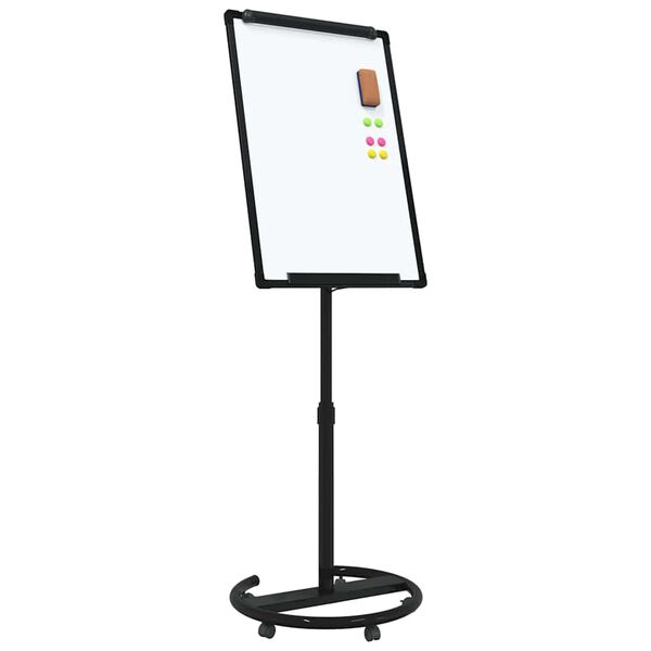 vidaXL Magnetische Weißwandtafel Weiß und Schwarz 62 x 62 x 195 cm EPS