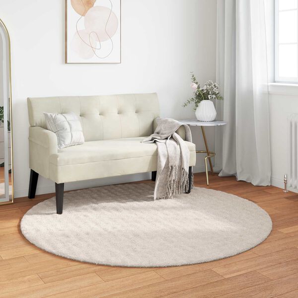 vidaXL Bereichsteppiche Rund Beige &Oslash; 160 CM