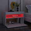 vidaXL Nachttische LED-Leuchten 2 Stk. Wei&szlig; 60x35x40cm Holzwerkstoff
