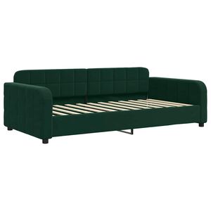 vidaXL Tagesbett Dunkelgr&uuml;n 100x200 cm Samt