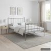 vidaXL Bett Grau Metall 120x200 cm