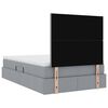 vidaXL Bett mit Stauraum und LED Hellgrau 120 x 200 cm Polyester